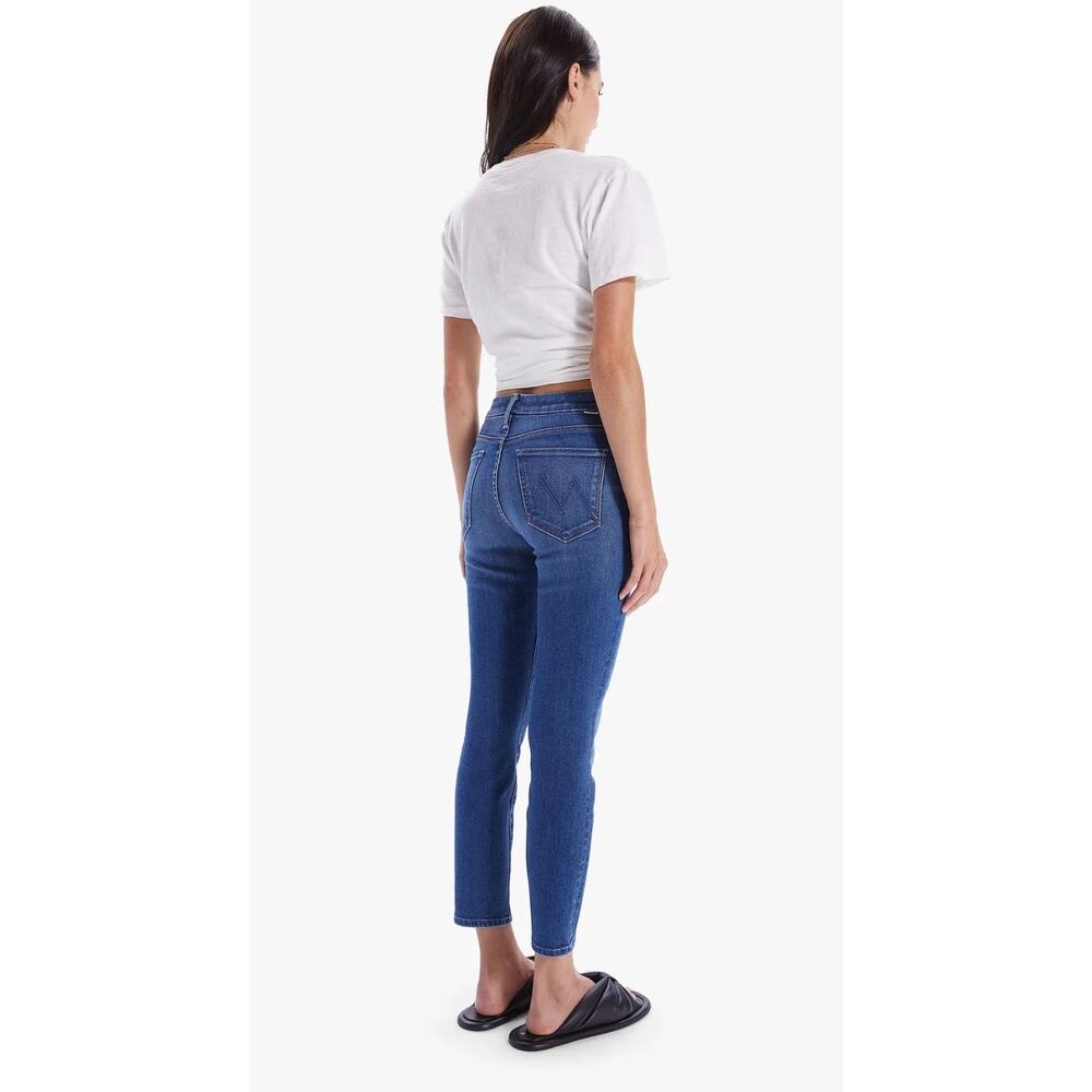 MOTHER JEANS The Looker Crop Stretch Denim 30 Let's Just Be Friends Medium Wash - Picture 2 of 7